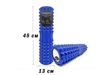 Массажный ролик Grid Roller 45 см v.2.2 Синий EasyFit 2124049 фото