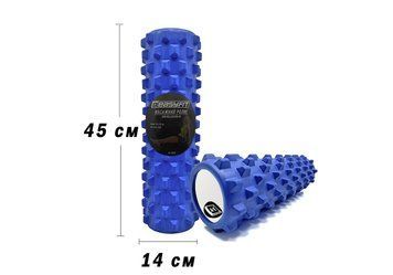 Массажный ролик Grid Roller PRO 45 см Синий EasyFit 2124056 фото