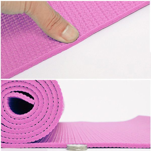 Килимок для йоги та фітнесу ПВХ (PVC) Рожевий EasyFit 2124274 фото
