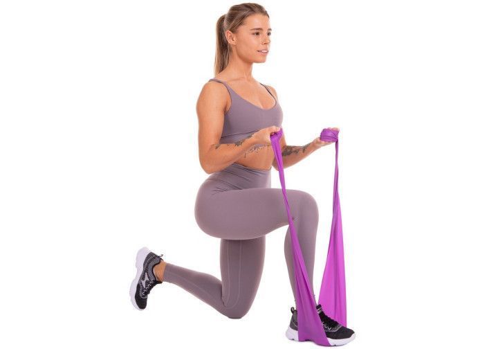 Стрічка латексна 0.65 мм для пілатеса та йоги червона EasyFit 2123822 фото