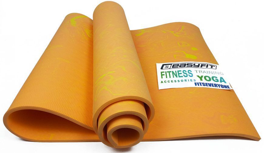 Коврик для йоги и фитнеса PER Premium Mat 8 мм + Чехол оранжевый EasyFit 2124314 фото