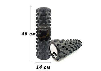 Массажный ролик Grid Roller PRO 45 см Черный EasyFit 2124058 фото