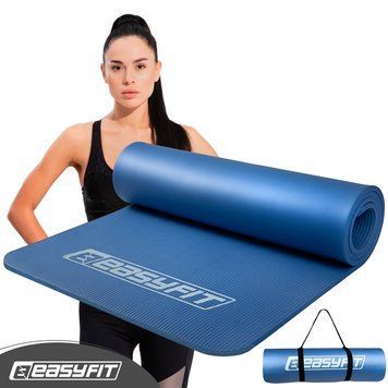Коврик для фитнеса и йоги NBR 10 мм Синий EasyFit 2124238 фото