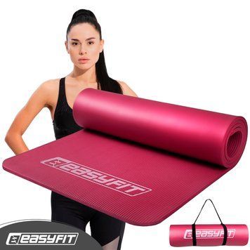 Килимок для фітнесу та йоги NBR 10 мм Червоний EasyFit 2124276 фото